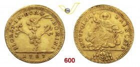 PIO VI (1775-1799) Doppia 1787, Roma. Munt. 5 Au g 5,43 BB