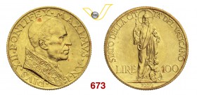 PIO XII (1939-1958) 100 Lire 1939 I, Roma. Pag. 705 Au g 5,21 Rara FDC