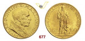 PIO XII (1939-1958) 100 Lire 1941 III, Roma. Pag. 707 Au 5,19 Rara FDC