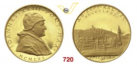 GIOVANNI XXIII (1958-1963) Medaglia 1961 per l'ottantesimo compleanno del Pontefice. Modesti 137 Au g 68,75 Rara FDC/proof
