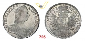 AUSTRIA MARIA TERESA (1740-1780) Tallero 1765, Vienna. Kr. 1967a Dav. 1112 Ag g 28,03 FDC
