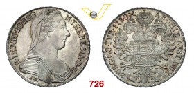 AUSTRIA MARIA TERESA (1740-1780) Tallero 1780, Gunzburg. Kr. 23 Dav. 1151 Ag g 28,09 FDC