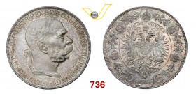 AUSTRIA FRANCESCO GIUSEPPE (1848-1916) 5 Corone 1900. Kr. 2807 Dav. 34 Ag g 24,01 FDC
