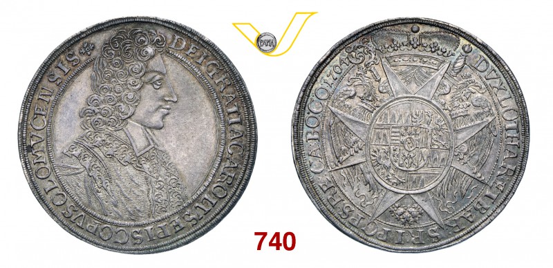 AUSTRIA - Olmutz CARLO III DI LORENA (1695-1711) Tallero 1704, Kremsier. Dav. 12...