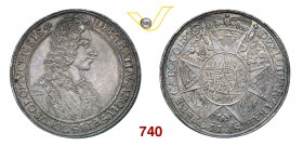 AUSTRIA - Olmutz CARLO III DI LORENA (1695-1711) Tallero 1704, Kremsier. Dav. 1208 Ag g 28,40 • Bella patina con iridescenze SPL