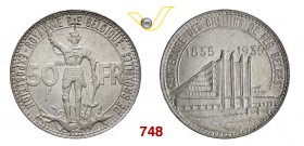 BELGIO LEOPOLDO III (1934-1950) 50 Franchi 1935. Kr. 106.1 Dav. 57 Ag g 22,06 q.FDC