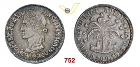 BOLIVIA REPUBBLICA (1825-...) Peso 1859, Potosi. Kr. 138.3 Ag g 19,57 • Bella patina SPL