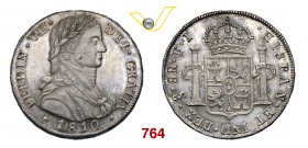 CILE FERDINANDO VII (1803-1833) 8 Reales 1810, Santiago. Kr. 75 Ag g 27,00 • Bella patina SPL+