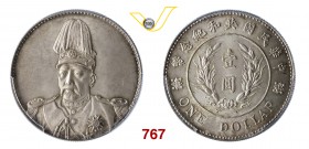 CINA REPUBBLICA Dollaro s.d. (1914) Y. 322 L.&M. 858 Ag • PCGS MS65 FDC