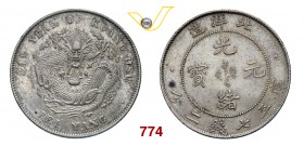 CINA - Chihli Dollaro A. 34 (1908) Kuang-hsü Y. 73.2 Dav. AAO 187 Ag g 26,81 SPL