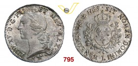 FRANCIA LUIGI XV (1715-1774) Scudo 1769 L, Bayonne. Gad. 322 Dav. 1331 Ag g 29,31 bello SPL