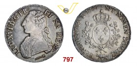 FRANCIA LUIGI XVI (1774-1793) Scudo da 6 Lire 1784 Pau. Gad. 356a Dav. 1333 Ag g 29,13 SPL