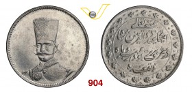 PERSIA NASIR AD DIN (1848-1896) 5 Kran o medaglia 1896. Kr. - Ag g 22,47 SPL+