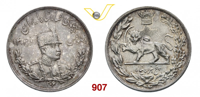PERSIA RIZA PAHLEVI (1923-1941) 5 Kran o 5000 Dinari 1927. Kr. 1106 Dav. AAO 293...