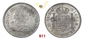 PERU' CARLO III (1759-1788) 8 Reales 1772, Lima. Cal. 851 Ag g 27,05 SPL+