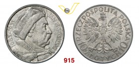 POLONIA REPUBBLICA 10 Zlotych 1933. Y. 23 Dav. 254 Ag g 21,92 SPL