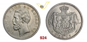 ROMANIA CARLO I (1881-1914) 5 Lei 1901. Kr. 17.2 Dav. 274 Ag g 24,96 q.FDC/FDC