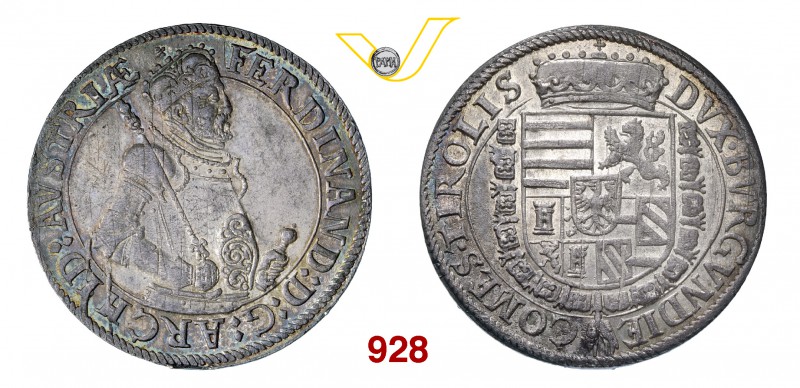 SACRO ROMANO IMPERO ARCIDUCA FERDINANDO (1564-1595) Tallero s.d., Hall. Dav. tip...