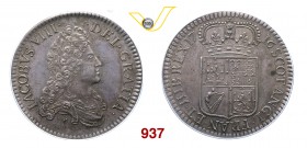 SCOZIA GIACOMO VIII (†1766) Corona 1716 (1828 restrike) S. 5731 Ag • PCGS MS63. Bella patina SPL÷FDC
