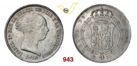 SPAGNA ISABELLA II (1833-1868) 20 Reales 1850. Y. 13.1 Dav. 332 Ag g 25,97 SPL