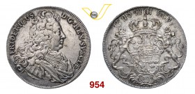 SVEZIA FEDERICO I (1720-1751) Riksdaler 1725, Stoccolma. Kr. 264 Dav. 1720 Ag g 28,79 BB÷SPL