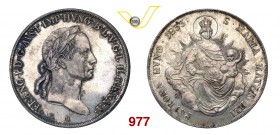 UNGHERIA FRANCESCO I (II) (1792-1835) Tallero 1833, Kremnitz. Kr. 418 Dav. 121 Ag g 28,11 SPL