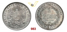 URUGUAY REPUBBLICA Peso 1895, Buenos Aires. Kr. 17a Ag 24,97 SPL