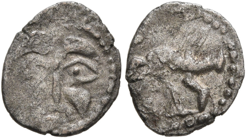 NORTHWEST GAUL. Andecavi. Circa 100-50 BC. Obol (?) (Billon, 11 mm, 0.38 g, 6 h)...