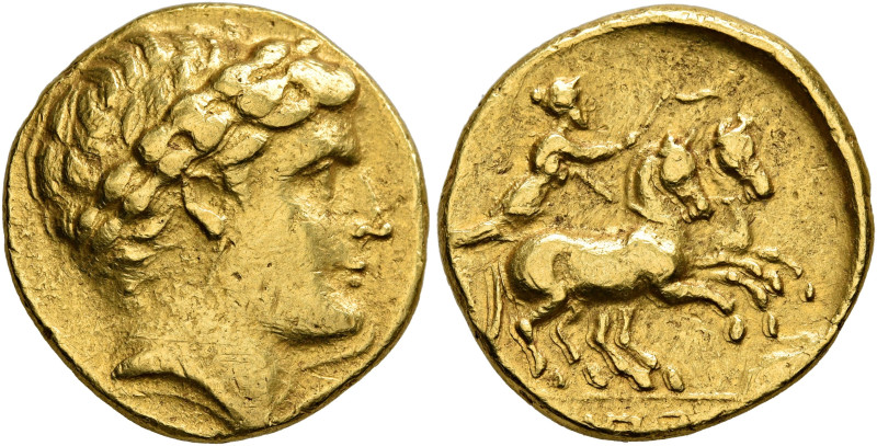 CENTRAL EUROPE. Helvetii (?). 3rd-2nd century BC. Stater (Gold, 18 mm, 8.48 g, 1...