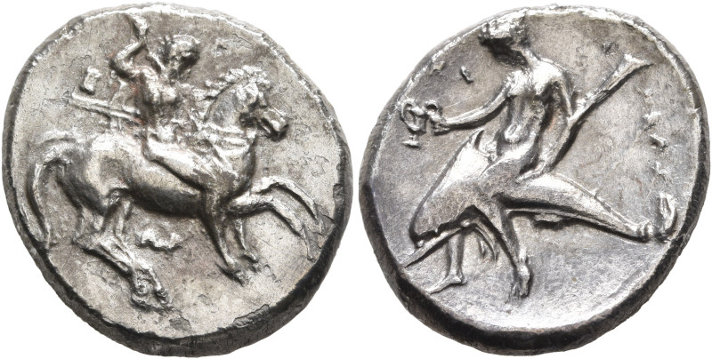 CALABRIA. Tarentum. Circa 315-302 BC. Didrachm or Nomos (Silver, 21 mm, 7.47 g, ...