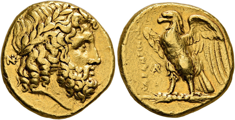 CALABRIA. Tarentum. temp. Pyrrhos of Epeiros, circa 276-272 BC. Stater (Gold, 18...