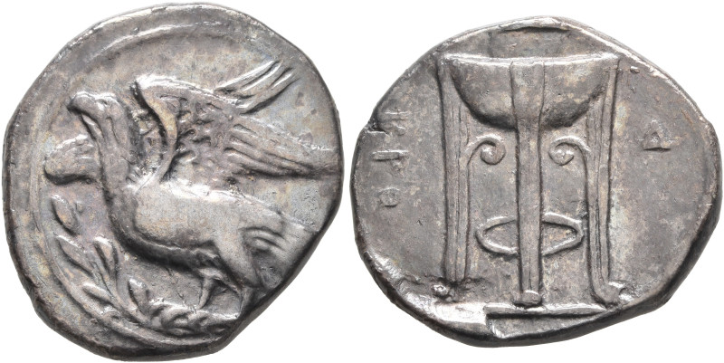 BRUTTIUM. Kroton. Circa 350-300 BC. Didrachm or Nomos (Silver, 23 mm, 7.74 g, 3 ...