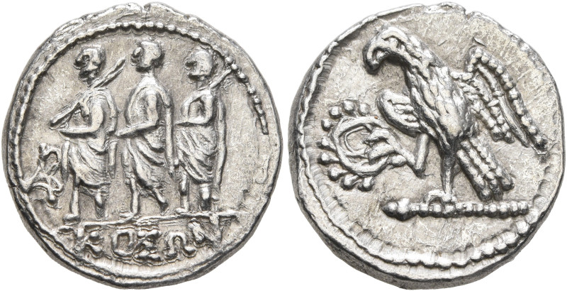 SKYTHIA. Geto-Dacians. Koson, mid 1st century BC. Drachm (Silver, 19 mm, 4.26 g,...