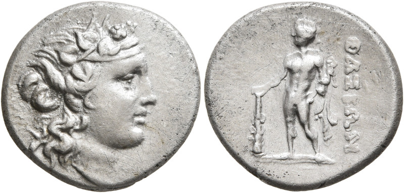 ISLANDS OFF THRACE, Thasos. Circa 180 BC. Drachm (Silver, 19 mm, 4.14 g, 12 h). ...