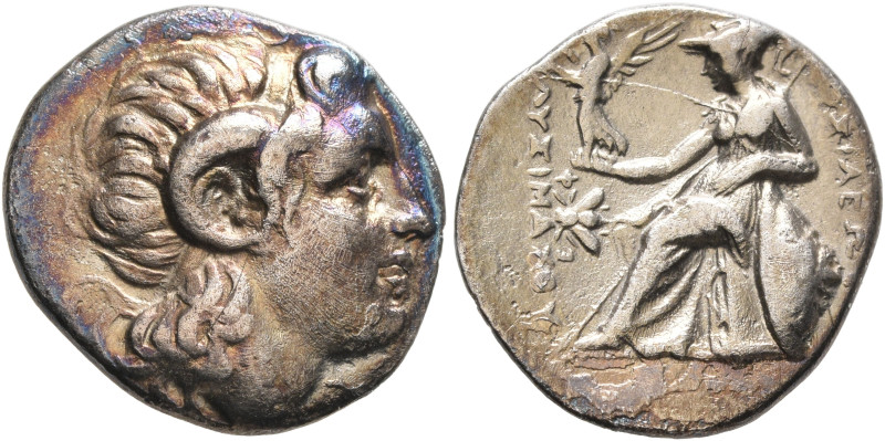 KINGS OF THRACE. Lysimachos, 305-281 BC. Drachm (Silver, 18 mm, 3.94 g, 1 h), Ep...