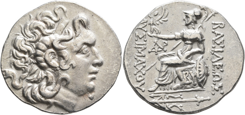 KINGS OF THRACE. Lysimachos, 305-281 BC. Tetradrachm (Silver, 33 mm, 16.49 g, 1 ...