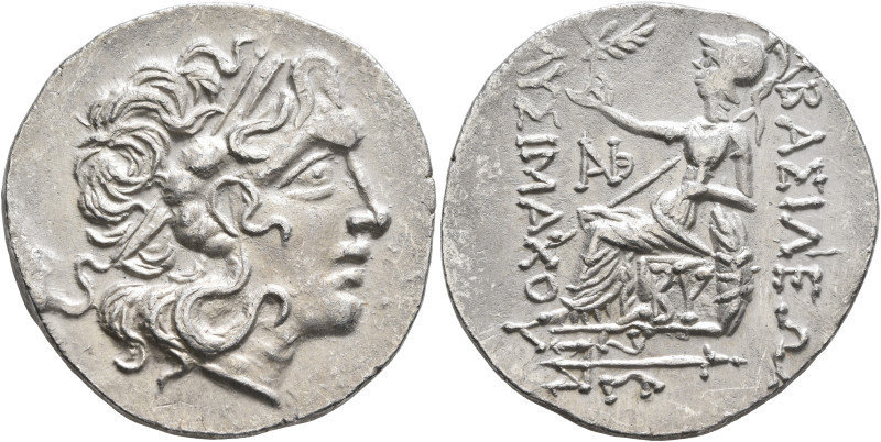 KINGS OF THRACE. Lysimachos, 305-281 BC. Tetradrachm (Silver, 31 mm, 16.21 g, 12...