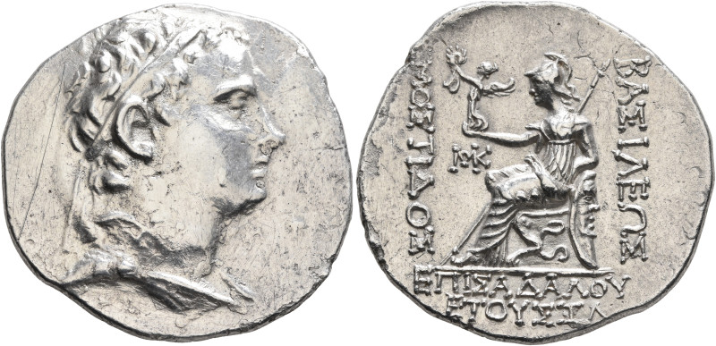 KINGS OF THRACE. Mostis, circa 139/8-101/0 BC. Tetradrachm (Silver, 34 mm, 15.94...
