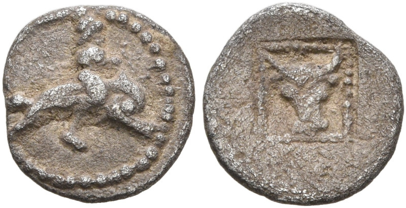 THRACO-MACEDONIAN REGION. Uncertain. Circa 450-400 BC. Hemiobol (Silver, 9 mm, 0...