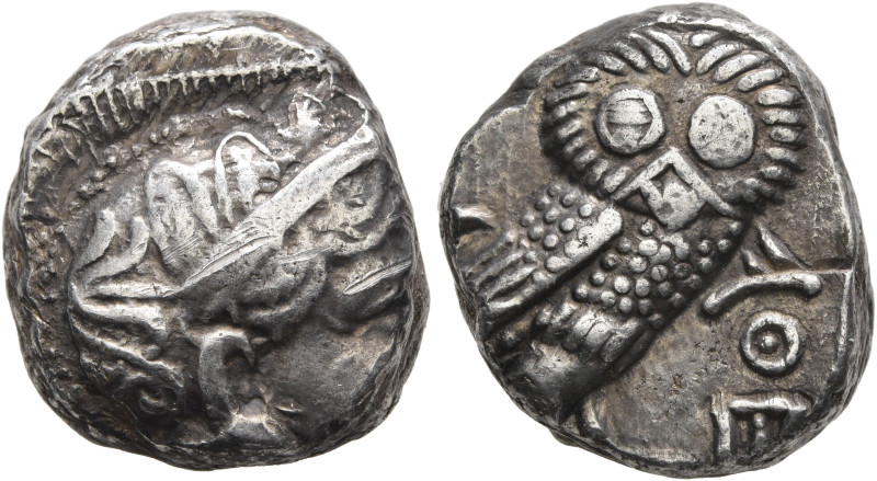 ATTICA. Athens. Circa 355-294 BC. Tetradrachm (Silver, 20 mm, 17.15 g). Head of ...