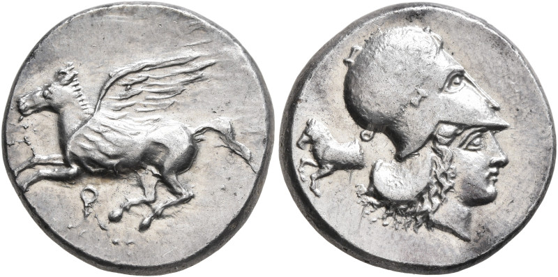 CORINTHIA. Corinth. Circa 400-375 BC. Stater (Silver, 21 mm, 8.50 g, 10 h). Ϙ Pe...