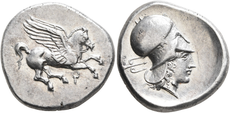 CORINTHIA. Corinth. Circa 405-345 BC. Stater (Silver, 22 mm, 8.56 g, 11 h). Ϙ Pe...