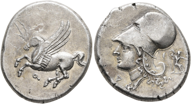 CORINTHIA. Corinth. Circa 375-300 BC. Stater (Silver, 23 mm, 8.49 g, 12 h). Ϙ Pe...