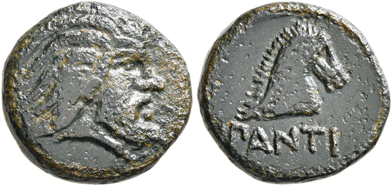 CIMMERIAN BOSPOROS. Pantikapaion. Circa 340-325 BC. AE (Bronze, 12 mm, 1.77 g, 1...