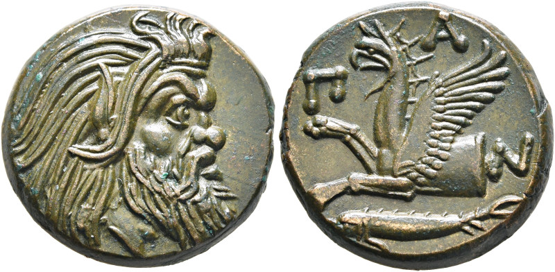 CIMMERIAN BOSPOROS. Pantikapaion. Circa 310-304/3 BC. AE (Bronze, 20 mm, 7.33 g,...