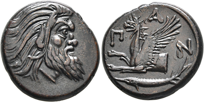 CIMMERIAN BOSPOROS. Pantikapaion. Circa 310-304/3 BC. AE (Bronze, 22 mm, 7.89 g,...