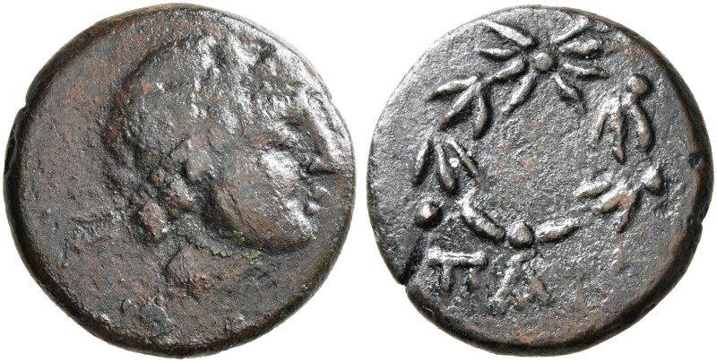 CIMMERIAN BOSPOROS. Pantikapaion. Circa 200-150 BC. AE (Bronze, 11 mm, 1.05 g, 6...