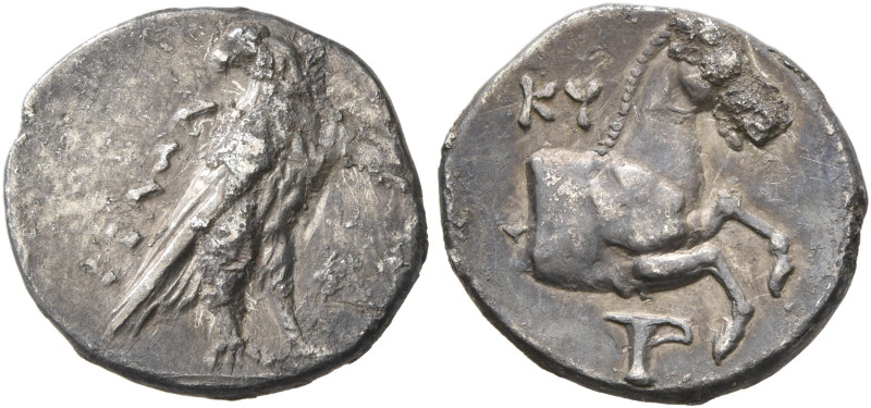 AEOLIS. Kyme. Circa 320-250 BC. Hemidrachm (Silver, 14 mm, 1.86 g, 12 h), Xenon,...