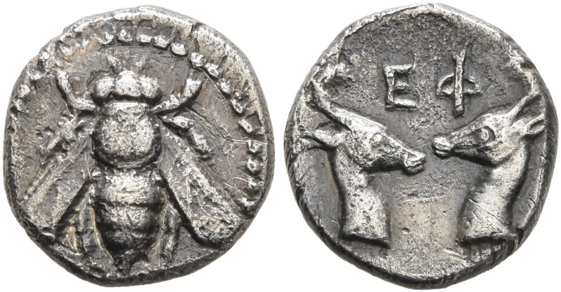 IONIA. Ephesos. Circa 390-325 BC. Diobol (Silver, 10 mm, 1.09 g, 12 h). Bee with...