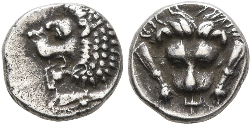 CARIA. Mylasa. Circa 420-390 BC. Hemiobol (Silver, 8 mm, 0.48 g, 9 h), Milesian ...